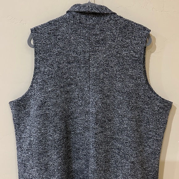 Tahari Wool blend Charcoal Gray black Textured longline Vest pockets Sz 1X - Picture 9 of 15